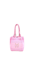 Pink Crocheted Crosses Purse